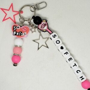 Handmade Mean Girls So Fetch You're Like Really Pretty Beaded Silicone Keychain